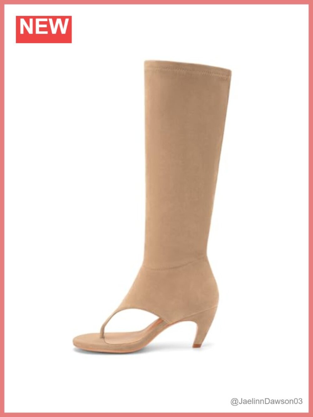 Eco Suede Kitten Heel Thong Sandals Side Zip Split Toe